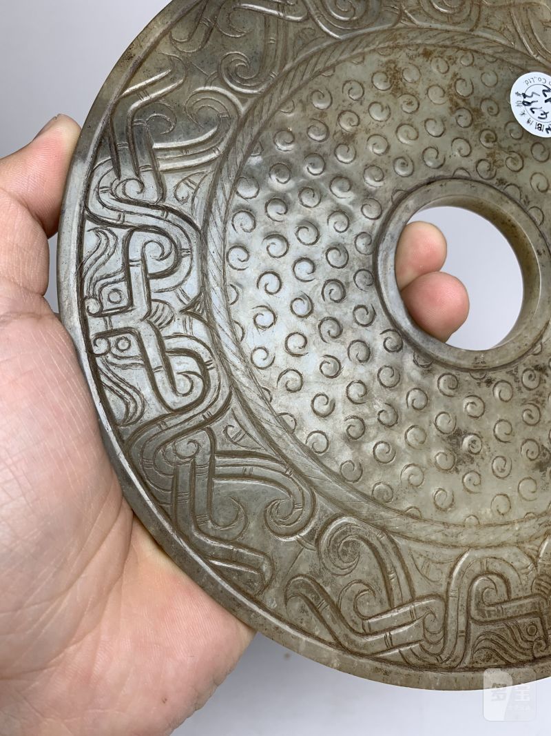 明 青玉兽面纹壁 - 图9